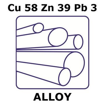 LEADED BRASS ALLOY, CU58ZN39PB3, 1000MM&