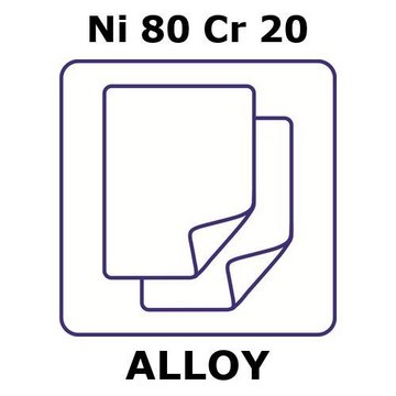 NICKEL-CHROMIUM ALLOY, NI80CR20, FOIL, &