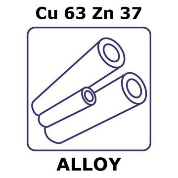BRASS ALLOY, CU63ZN37, 100MM TUBE,