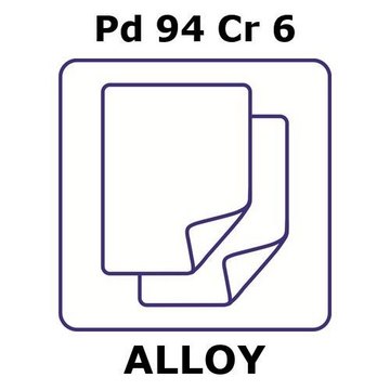 PALLADIUM/CHROMIUM, FOIL,PD 94%/CR 6%, &