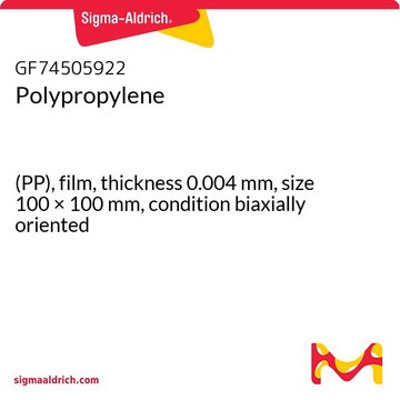 POLYPROPYLENE, (PP), FILM, THICKNESS 0.&