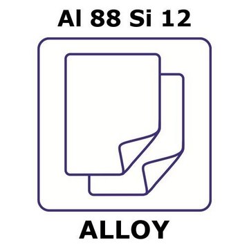 ALUMINUM/SILICON, FOIL,AL 88%/SI 12%, T&