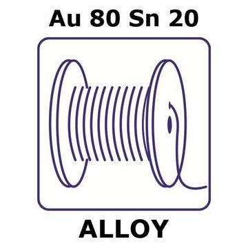 GOLD-TIN ALLOY, AU80SN20, 0.1M WIRE,