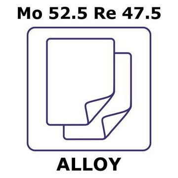 MOLYBDENUM-RHENIUM ALLOY, MO52.5RE47.5,&