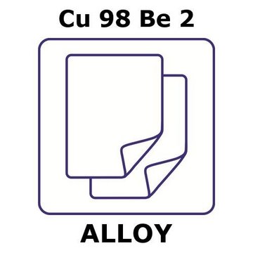 COPPER/BERYLLIUM, FOIL,CU98%/BE 2%, THI&