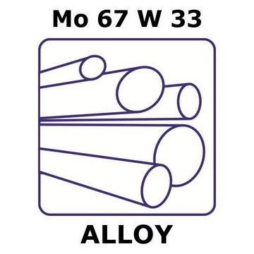 MOLYBDENUM/TUNGSTEN, ROD,MO67%/W 33%, D&