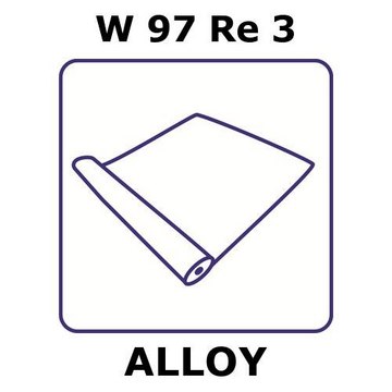 TUNGSTEN-RHENIUM ALLOY, W97RE3, FOIL, 0&
