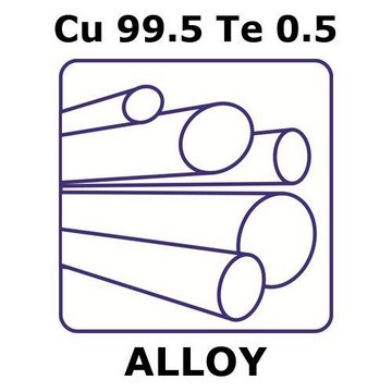 COPPER-TELLURIUM ALLOY, CU99.5TE0.5, 10&