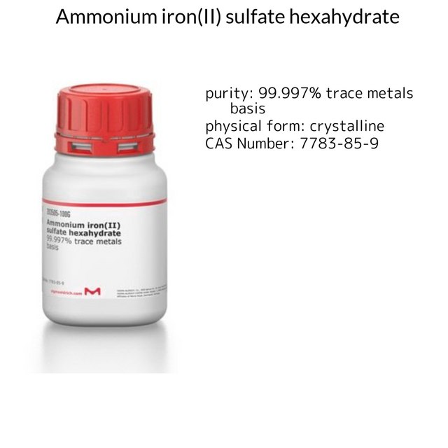 Ammonium iron(II) sulfate hexahydrate
