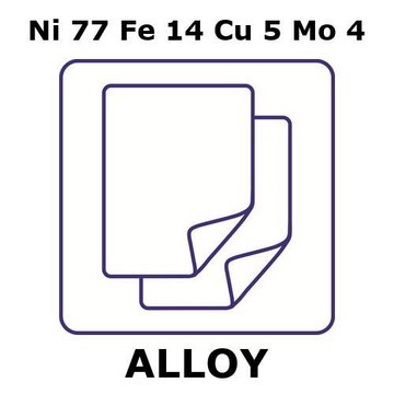MAGNETIC SHIELDING ALLOY, NI77FE14CU5MO&