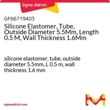 SILICONE ELASTOMER, TUBE, OUTSIDE DIAME&