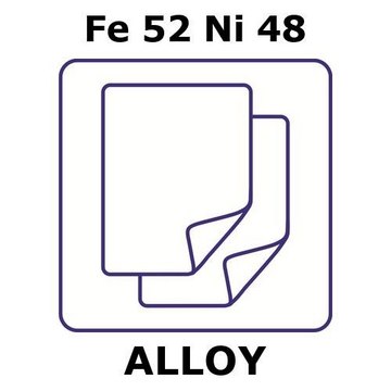 IRON-NICKEL ALLOY, FE52NI48, FOIL, 300