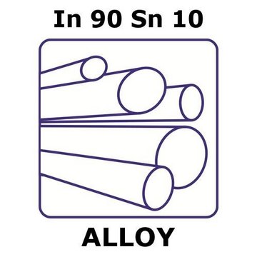 INDIUM-TIN ALLOY, IN90SN10, 100MM ROD,