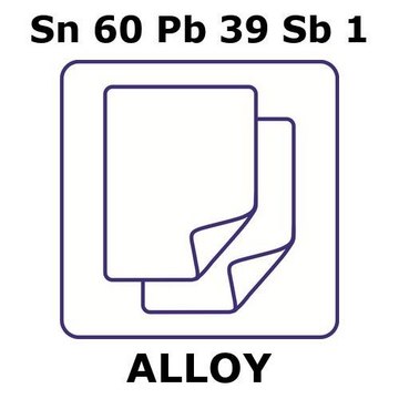 TIN-LEAD-ANTIMONY ALLOY, SN60PB39SB1, F&