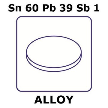 TIN-LEAD-ANTIMONY ALLOY, SN60PB39SB1, F&