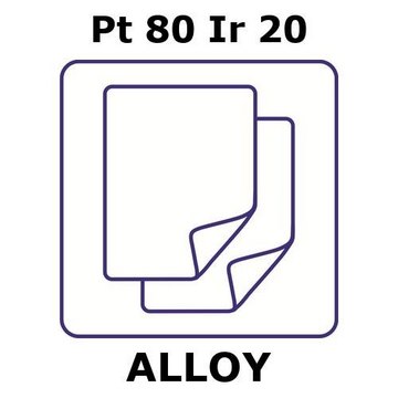 PLATINUM-IRIDIUM ALLOY, PT80IR20, FOIL,&