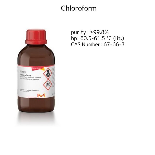 CHLOROFORM, REAGENTPLUS(R), >=99.8%, CON