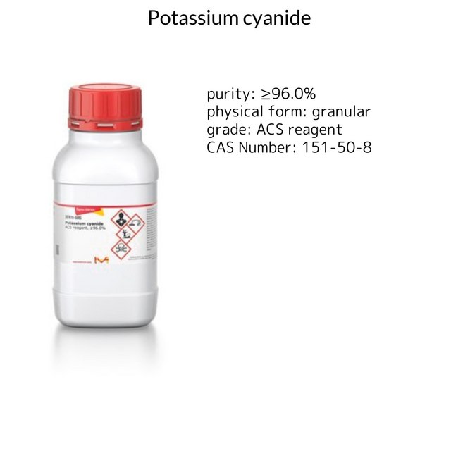 POTASSIUM CYANIDE, >=96.0%, ACS REAGENT