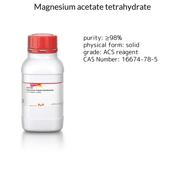 MAGNESIUM ACETATE TETRAHYDRATE, 98+%, A&